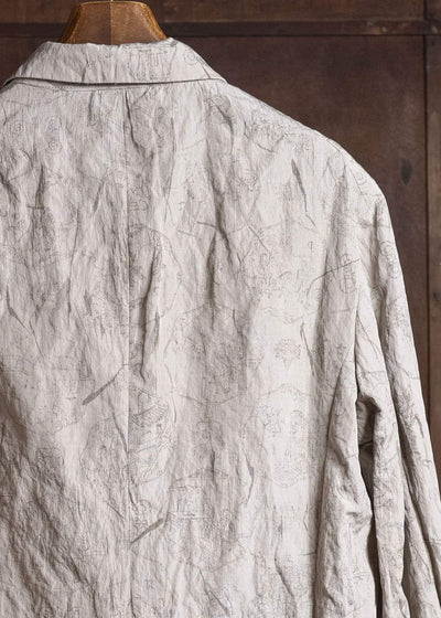 ZIGGY CHEN DIGITAL PRINT DOUBLE BREASTED BLAZER 0M2610923