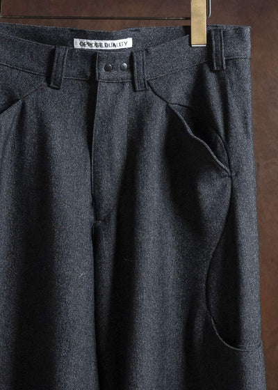 OPPOSE DUALITY OD3006TRS-25AW 6 Pocket Sub Ong Wool Trousers Black