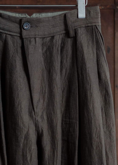 ZIGGY CHEN PLEATED EXTRA WIDE LEG TROUSERS 0M2410509