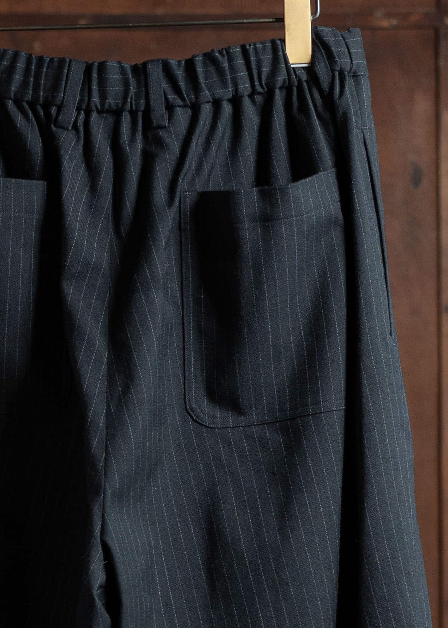 YOKO SAKAMOTO Brushed Wool Wide Pants Stripe YS-24AW-36-Stripe