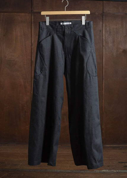 OPPOSE DUALITY OD0103DTR-25AW 6 Pocket Sub Ong Denim Trousers Black Gray