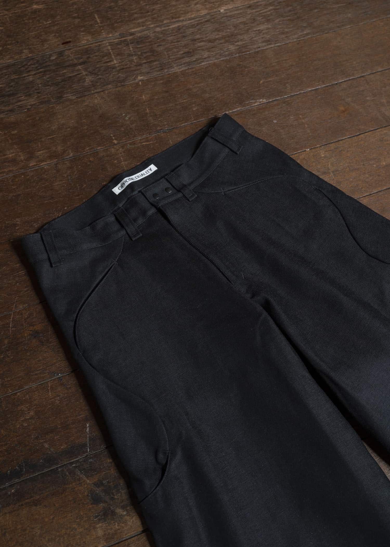 OPPOSE DUALITY OD0103DTR-25AW 6 Pocket Sub Ong Denim Trousers Black Gray