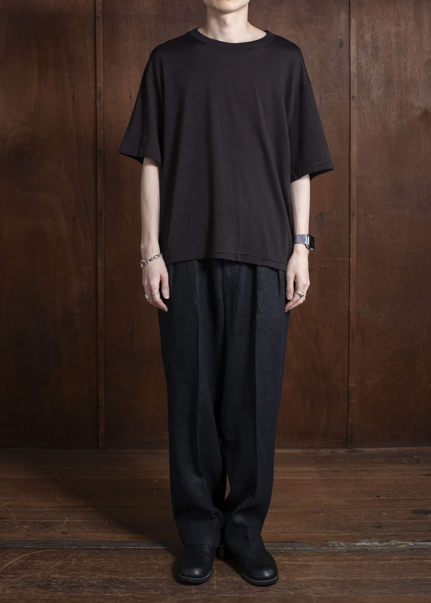 Gorsch Ryukyu Indigo Dyed Pullover Summer Wool Knit Short Sleeve Shirt #13-1ST-TS