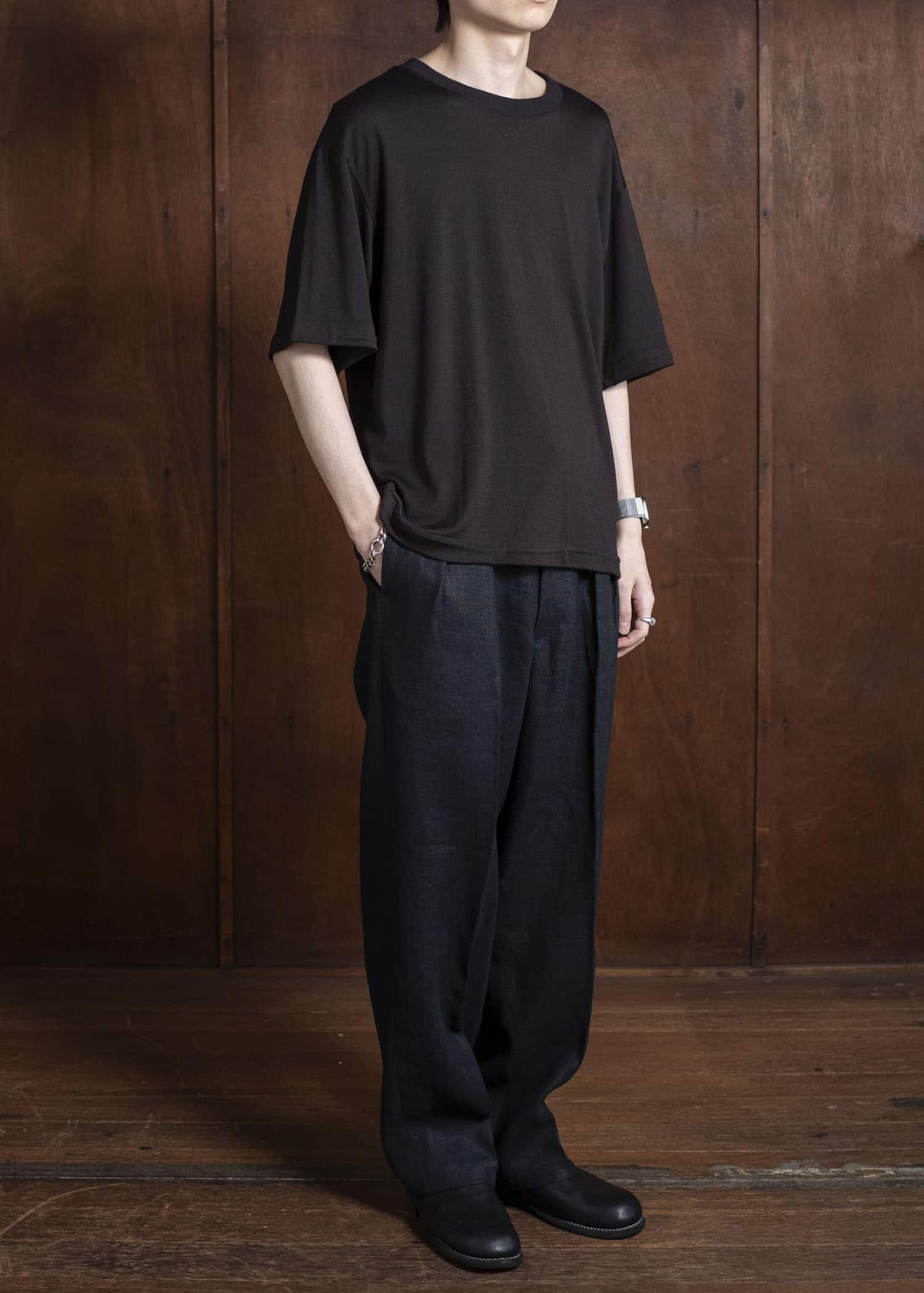 Gorsch Ryukyu Indigo Dyed Pullover Summer Wool Knit Short Sleeve Shirt #13-1ST-TS