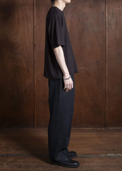 Gorsch Ryukyu Indigo Dyed Pullover Summer Wool Knit Short Sleeve Shirt #13-1ST-TS