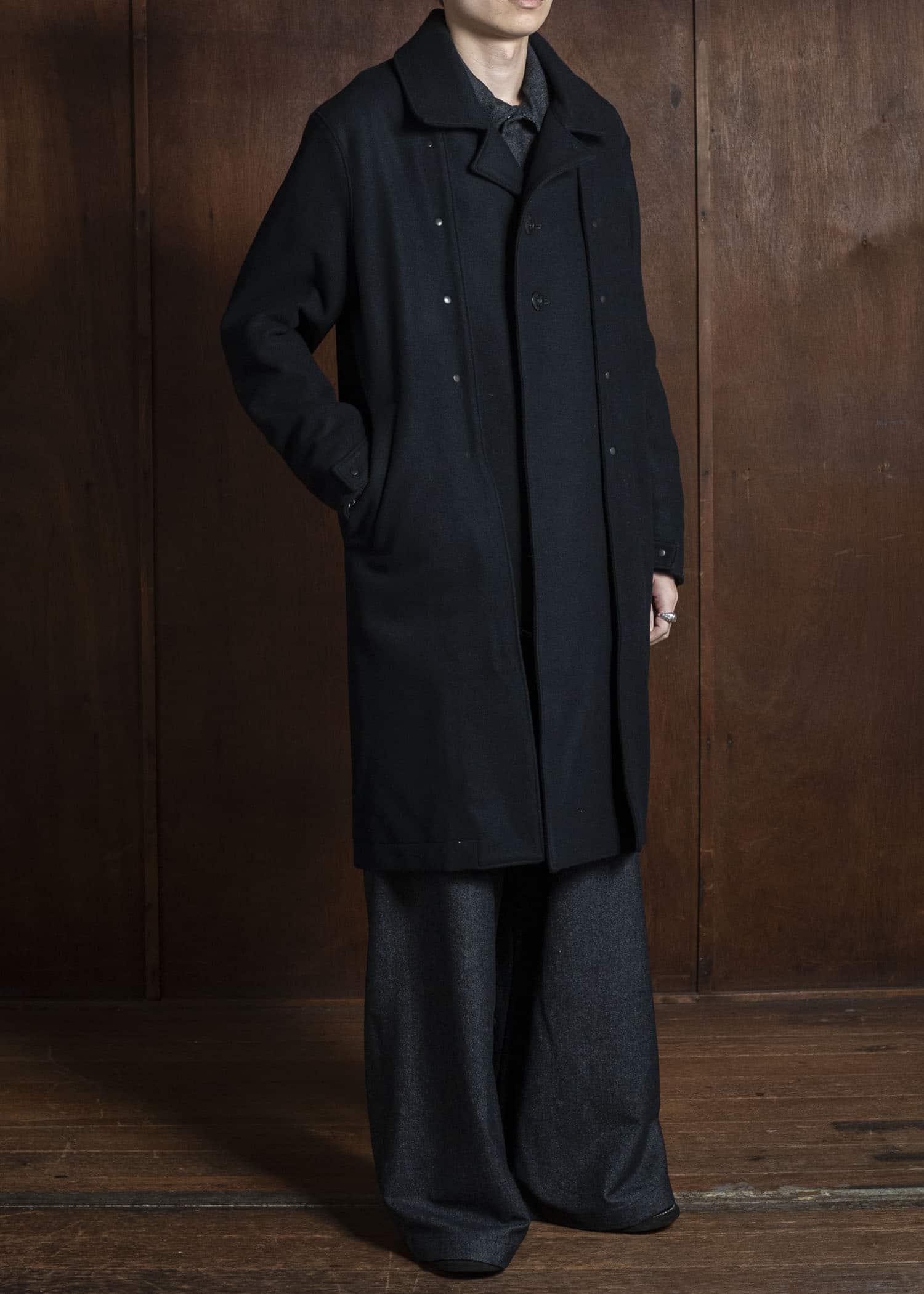 OPPOSE DUALITY OD1012COA-25AW Mac Coat Wool Black