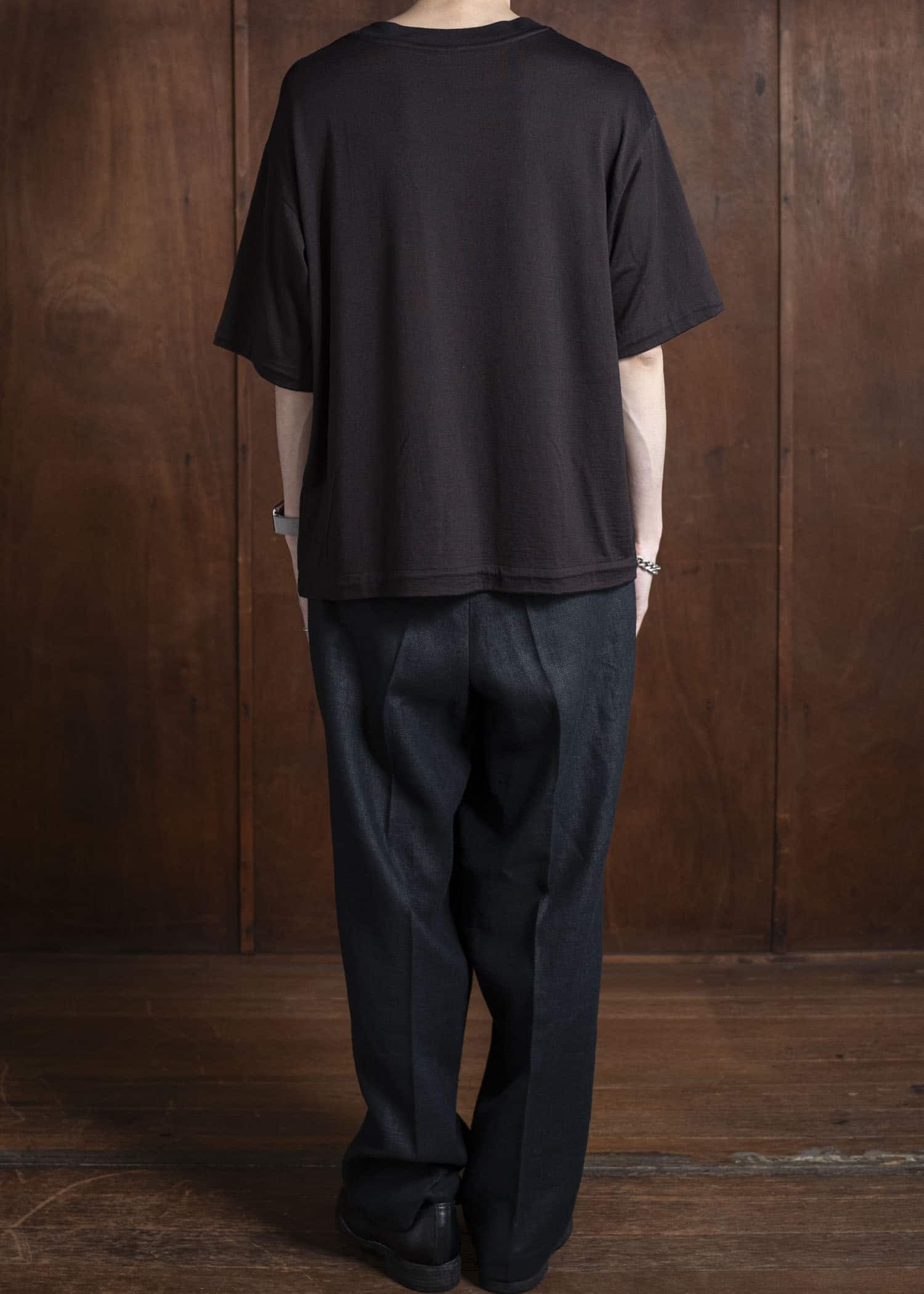 Gorsch Ryukyu Indigo Dyed Pullover Summer Wool Knit Short Sleeve Shirt #13-1ST-TS