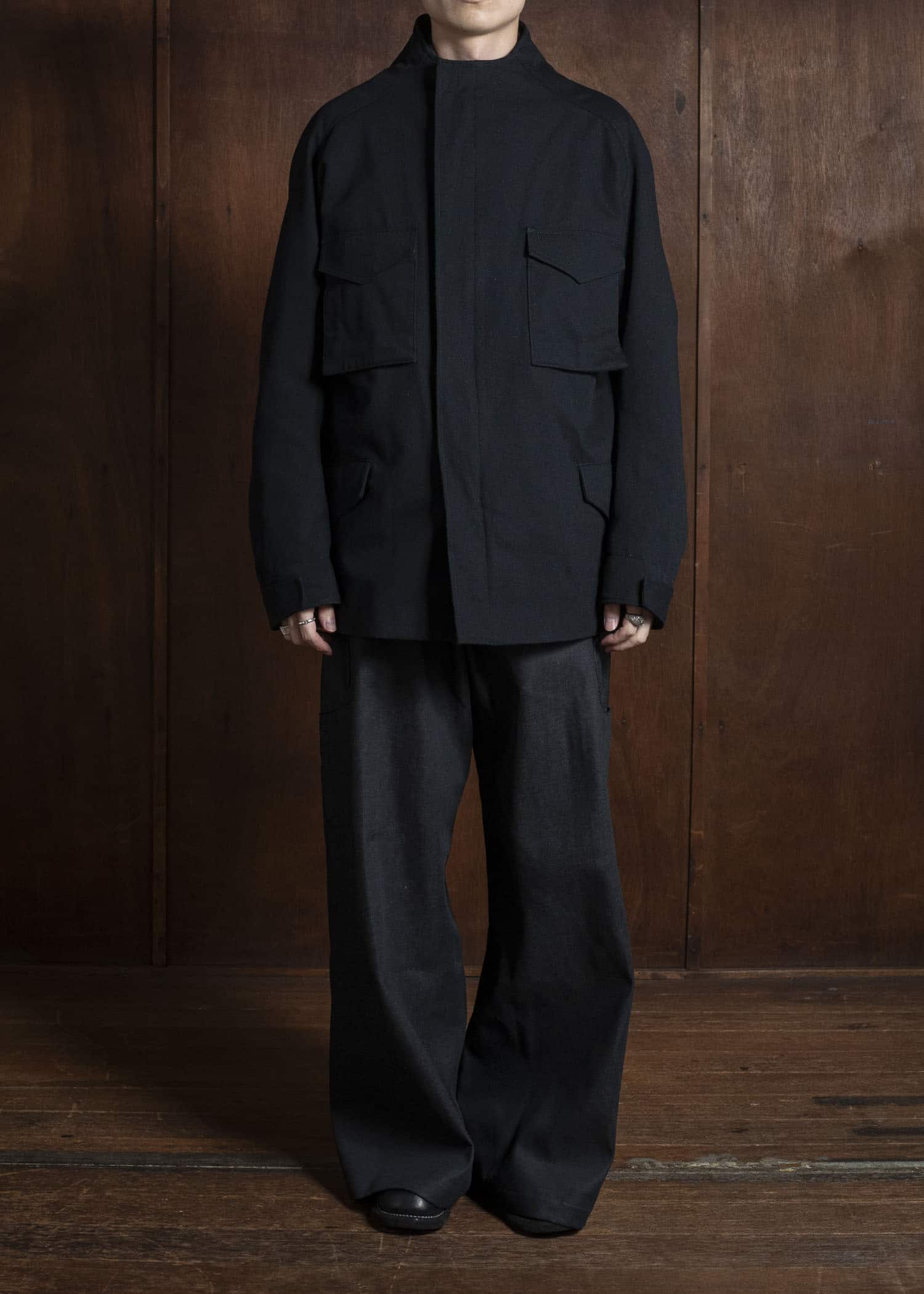 OPPOSE DUALITY OD0103DTR-25AW 6 Pocket Sub Ong Denim Trousers Black Gray