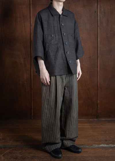 ZIGGY CHEN OVERSIZED SHORT SLEEVE WORKERS SHIRT 0M2410721