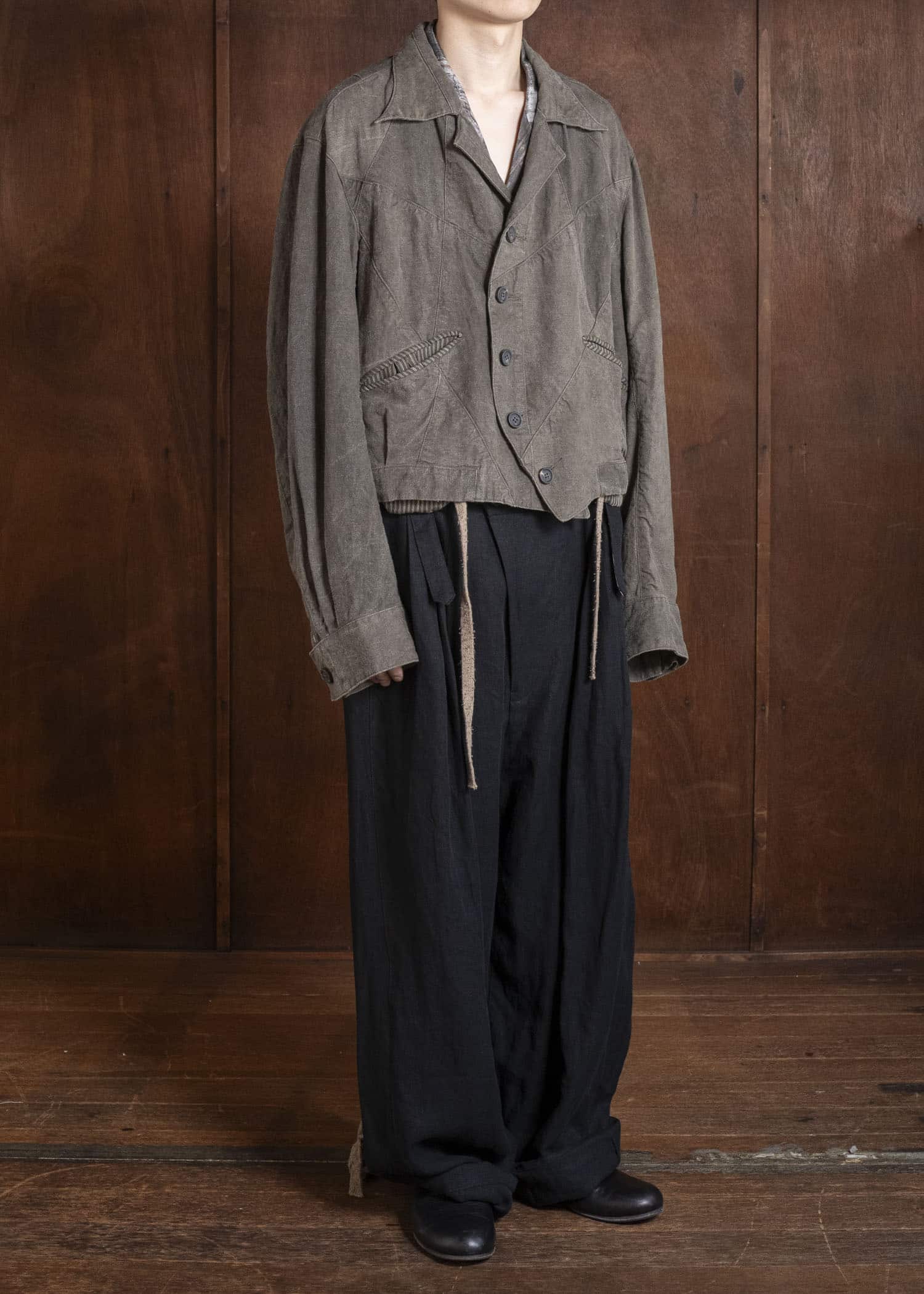 ZIGGY CHEN 0M2610918 CROPPED PATCHWORK JACKET 03