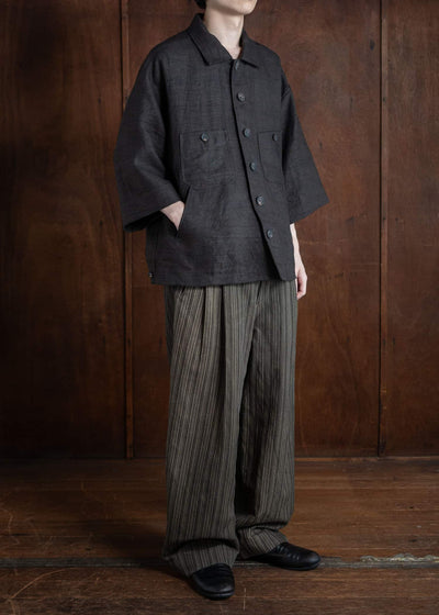 ZIGGY CHEN OVERSIZED SHORT SLEEVE WORKERS SHIRT 0M2410721