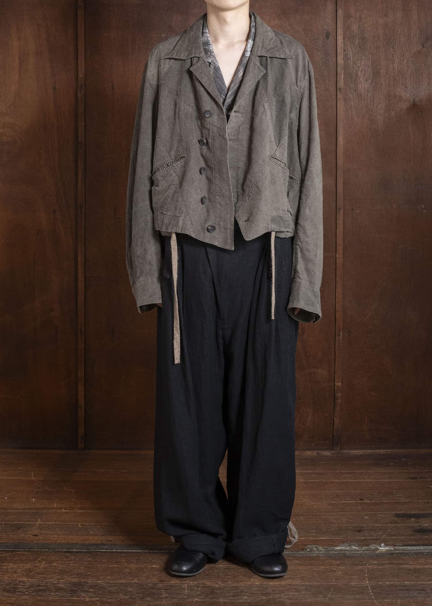 ZIGGY CHEN 0M2610918 CROPPED PATCHWORK JACKET 03