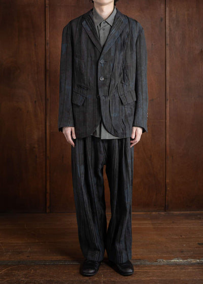 ZIGGY CHEN FRONT PLEATS TAPERED LONG TROUSERS 0M2410523
