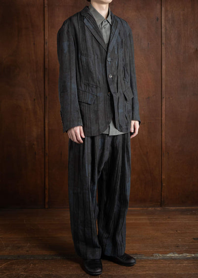 ZIGGY CHEN FRONT PLEATS TAPERED LONG TROUSERS 0M2410523