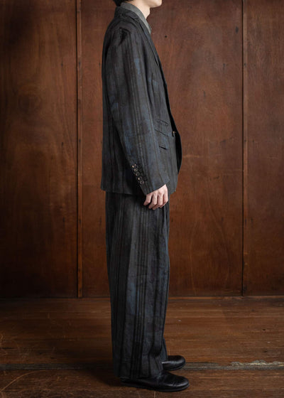 ZIGGY CHEN FRONT PLEATS TAPERED LONG TROUSERS 0M2410523