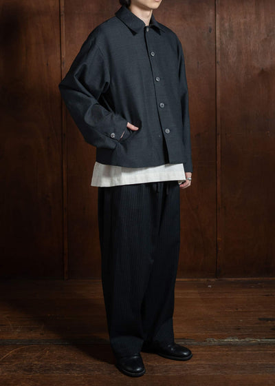 YOKO SAKAMOTO Classic Coach Jacket Chacoal Gray YS-24AW-27-Chacoal Gray