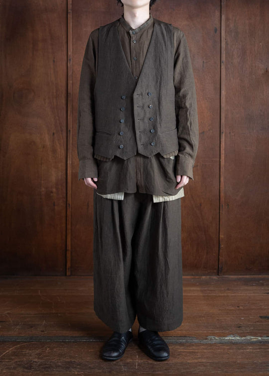 ZIGGY CHEN PLEATED EXTRA WIDE LEG TROUSERS 0M2410509