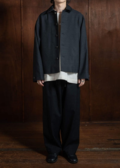 YOKO SAKAMOTO Classic Coach Jacket Chacoal Gray YS-24AW-27-Chacoal Gray