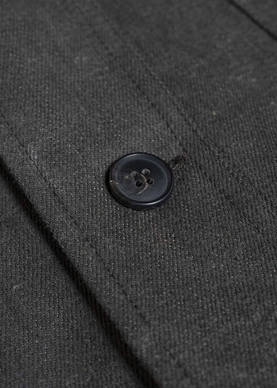 JAN-JAN VAN ESSCHE JACKET#64 DENIM STYLE WORKWEAR JACKET WITH YOKE, UNLINED Cotton Hemp Denim | Sumi Kakishibu