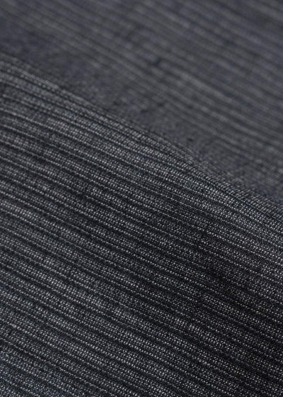 JAN-JAN VAN ESSCHE JACKET#63 OVERSIZED BLAZER WITH JET POCKETS, UNLINED Hemp Cloth | Dark Grey Striped