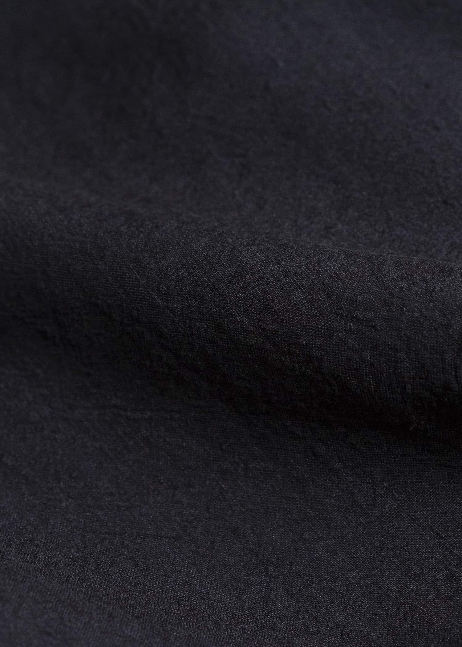 JAN-JAN VAN ESSCHE TUNIC#43 SHORT, LOOSE TUNIC WITH YOKE AND LONG SLEEVES | LINEN SILK SHIRTING Sumi Kuro