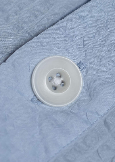 SUZUSAN Cotton Broad Hooded Jacket Madara Shibori 4066C-317-Black - Mist Blue