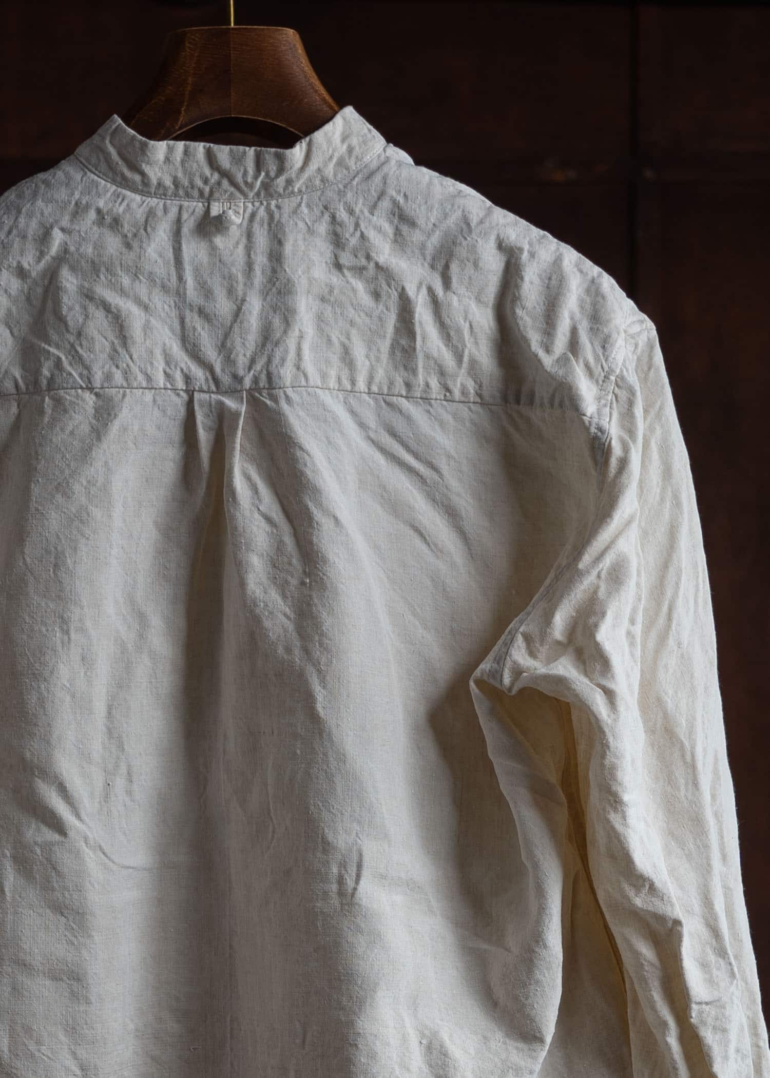 OLIVER CHURCH Scalloped Shirt  Antique French Linen