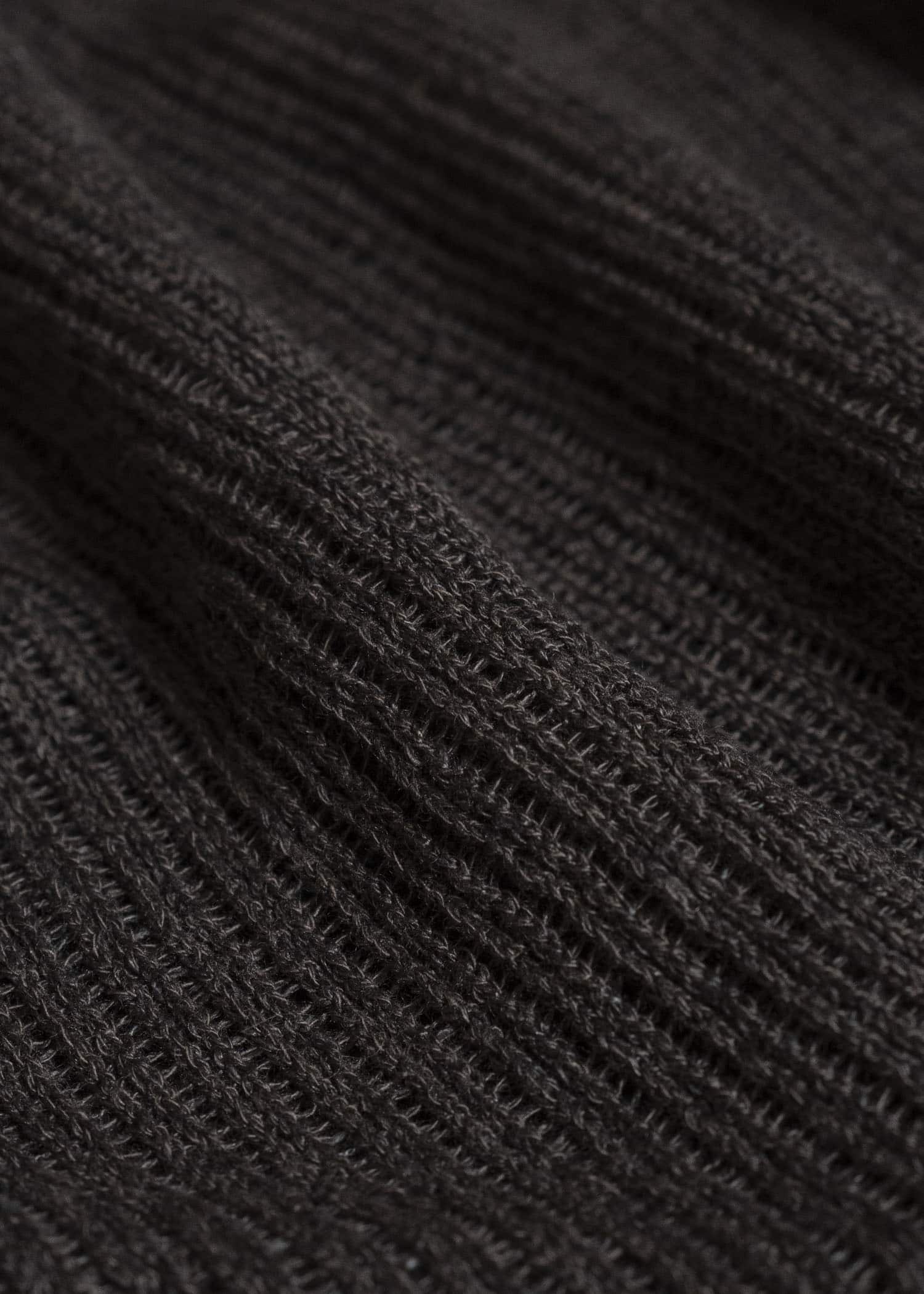 JAN-JAN VAN ESSCHE KNIT#76 LONG SLEEVE BOAT NECK MESH KNIT Linen Cotton Mesh | Brown