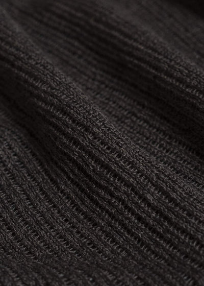 JAN-JAN VAN ESSCHE KNIT#76 LONG SLEEVE BOAT NECK MESH KNIT Linen Cotton Mesh | Brown