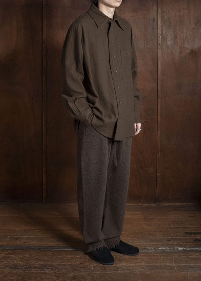 UMA WANG UK7558 ANKLE PANTS uw600 - brown