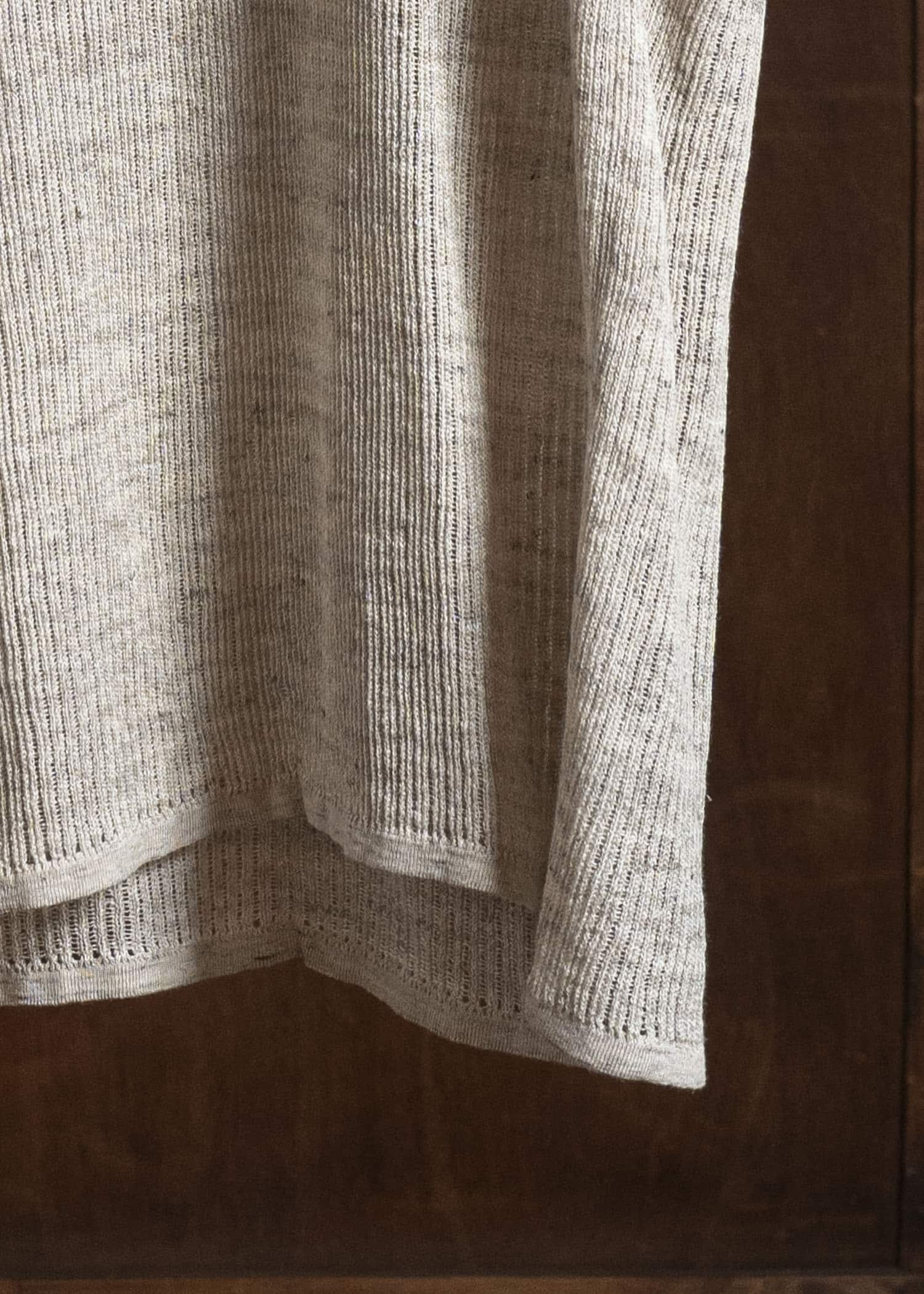 JAN-JAN VAN ESSCHE KNIT#75 TANK TOP MESH KNIT Linen Cotton Mesh | Natural