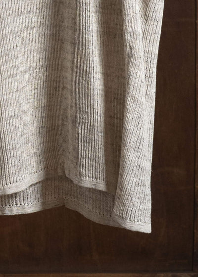 KNIT#75 TANK TOP MESH KNIT Linen Cotton Mesh | Natural