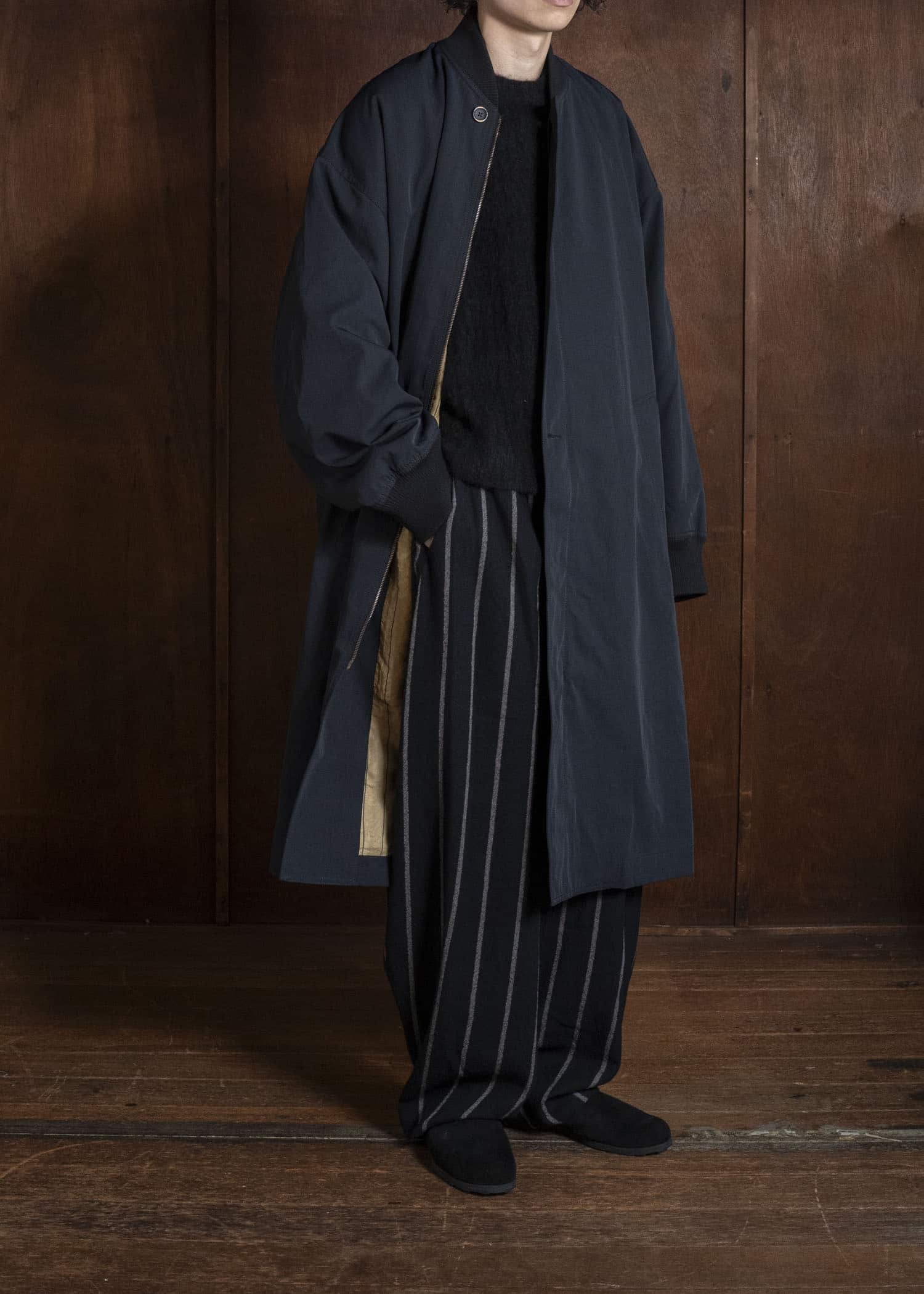 UMA WANG UM8511 CANE COAT uw033 - navy