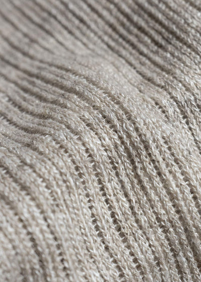 JAN-JAN VAN ESSCHE KNIT#75 TANK TOP MESH KNIT Linen Cotton Mesh | Natural