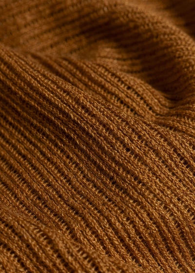 JAN-JAN VAN ESSCHE KNIT#75 TANK TOP MESH KNIT Linen Cotton Mesh | Orange