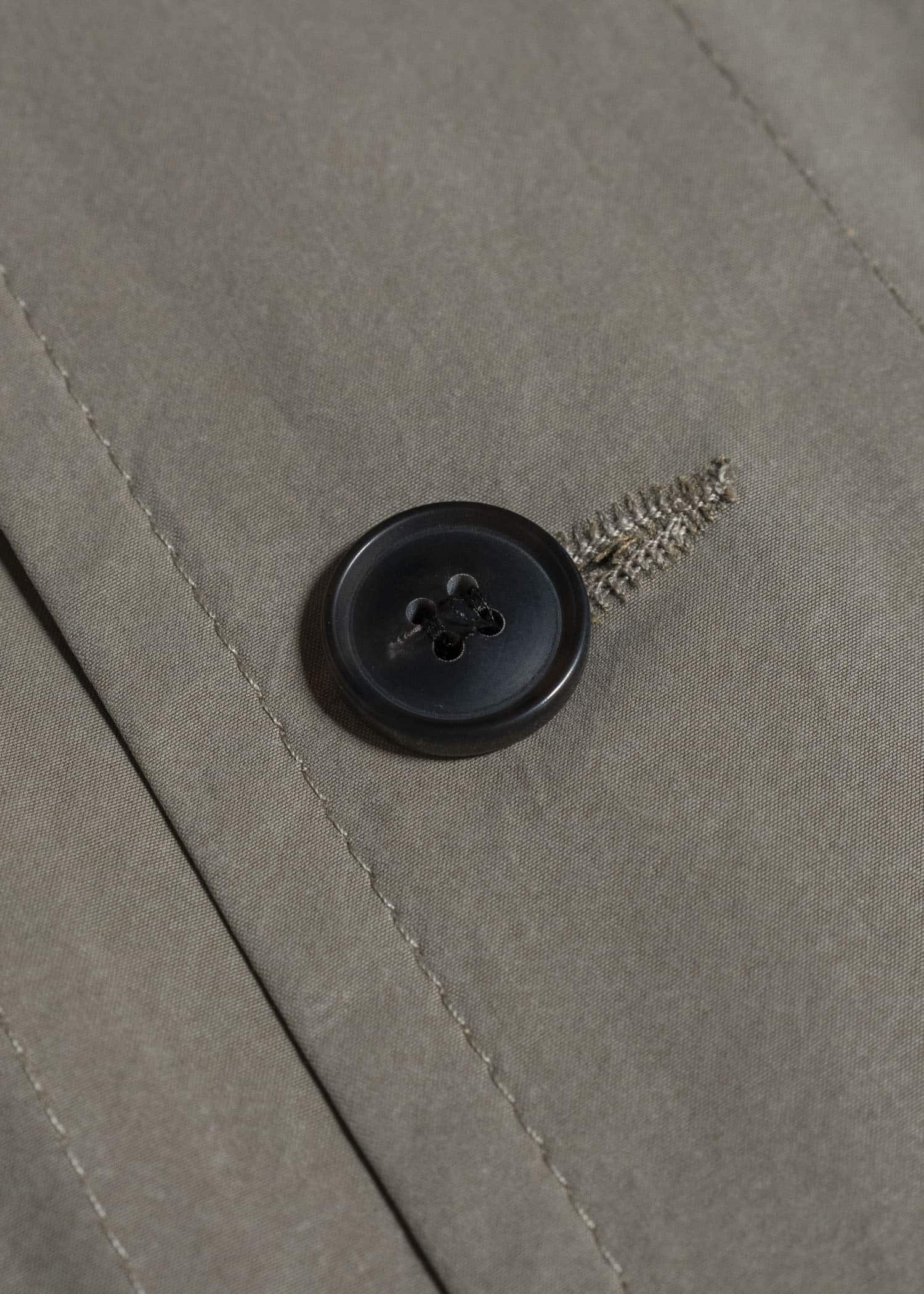 JAN-JAN VAN ESSCHE COAT#34 LONG COAT JET POCKETS, BACK SPLIT, BELT, UNLINED Time Washed Light | Stone Grey