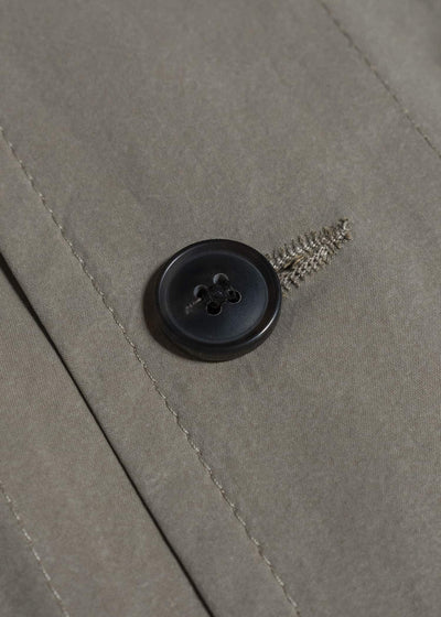 JAN-JAN VAN ESSCHE COAT#34 LONG COAT JET POCKETS, BACK SPLIT, BELT, UNLINED Time Washed Light | Stone Grey