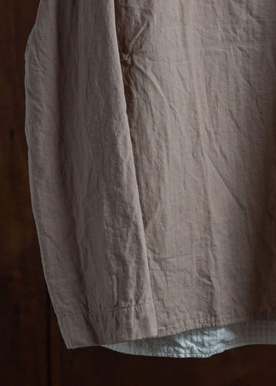 OLIVER CHURCH Soft TShirt L/S Tea Dyed Khadi Cotton