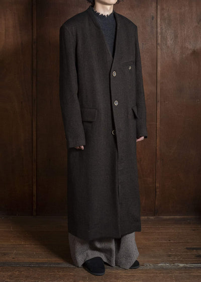 UMA WANG UM8522 CARLO COAT uw096 - black/brown