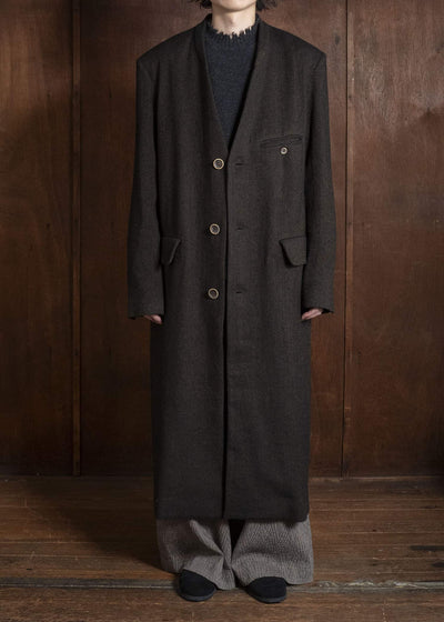 UMA WANG UM8522 CARLO COAT uw096 - black/brown