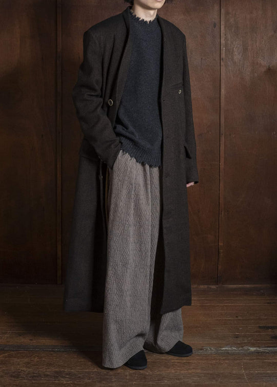 UMA WANG UM8522 CARLO COAT uw096 - black/brown