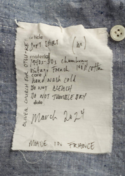 OLIVER CHURCH soft shirt (1940s50s chambray)