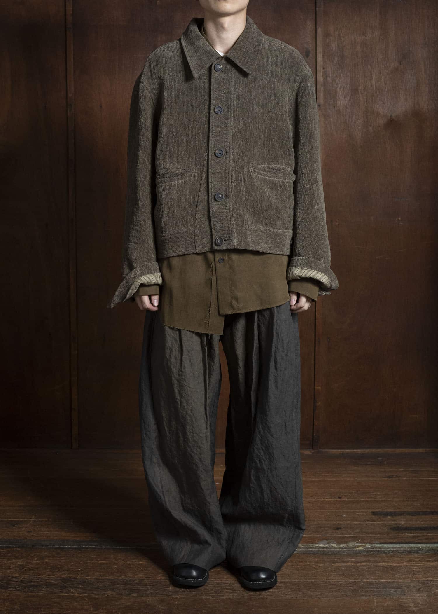 ZIGGY CHEN 0M2530946 CHENILLE CLOTH CROPPED WORKER JACKETS 82