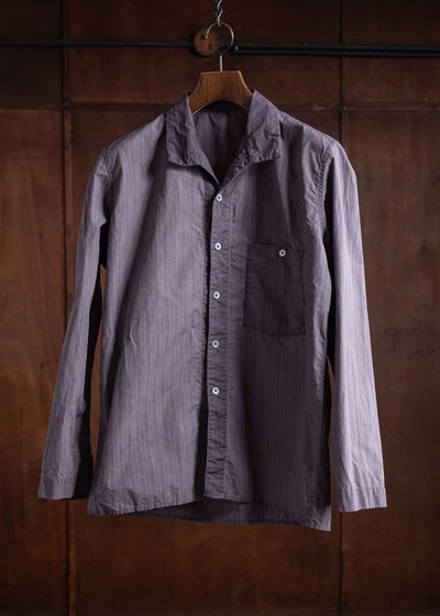 OLIVER CHURCH Open Collar Shirt Hand-dyed