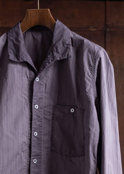 OLIVER CHURCH Open Collar Shirt Hand-dyed