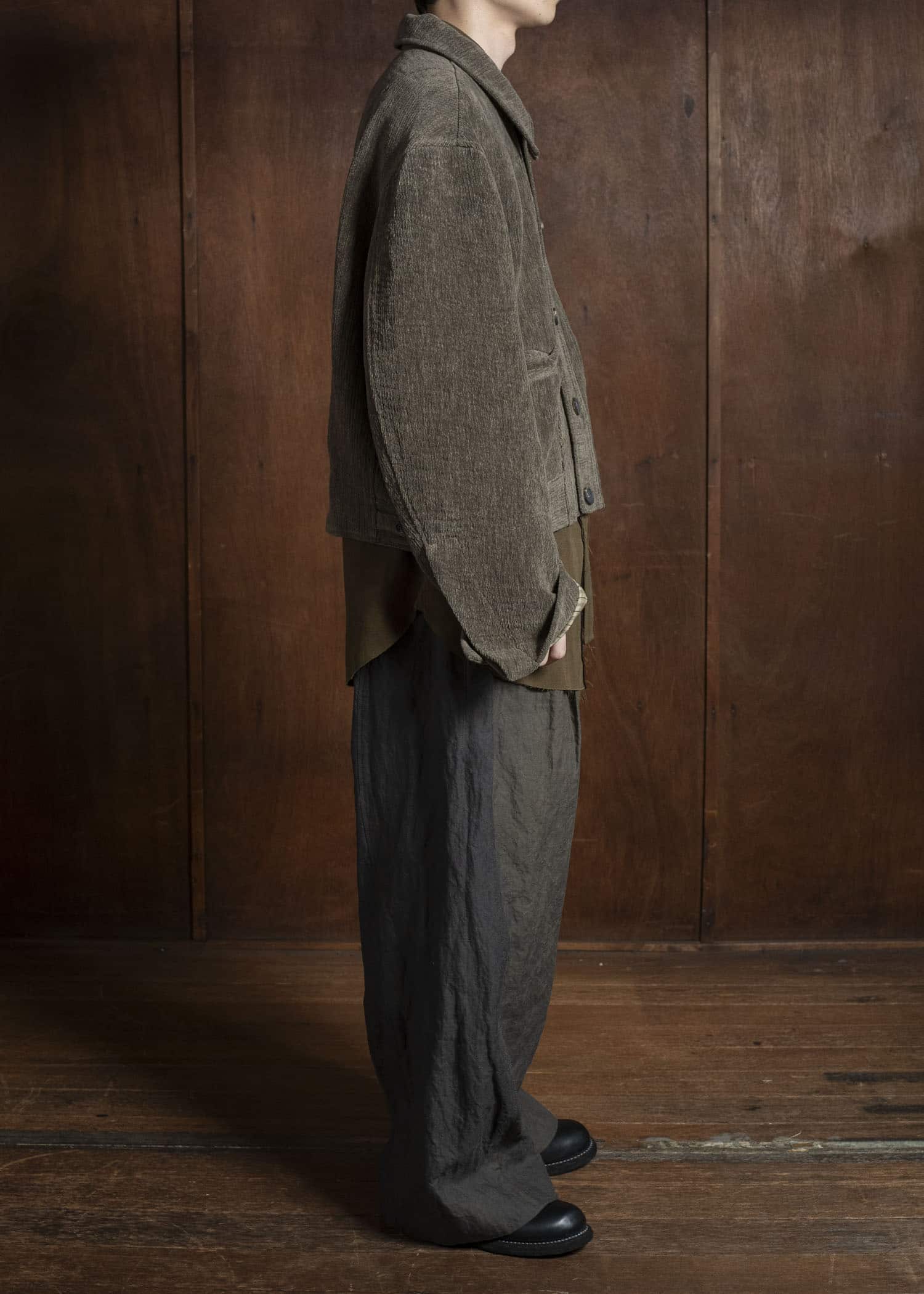 ZIGGY CHEN 0M2530946 CHENILLE CLOTH CROPPED WORKER JACKETS 82