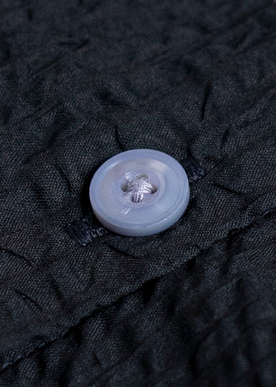 SUZUSAN Transparent Wrinkled Stripe Half Sleeve  DressBoushi Shibori Block 7049C-317-Black - Mist Blue