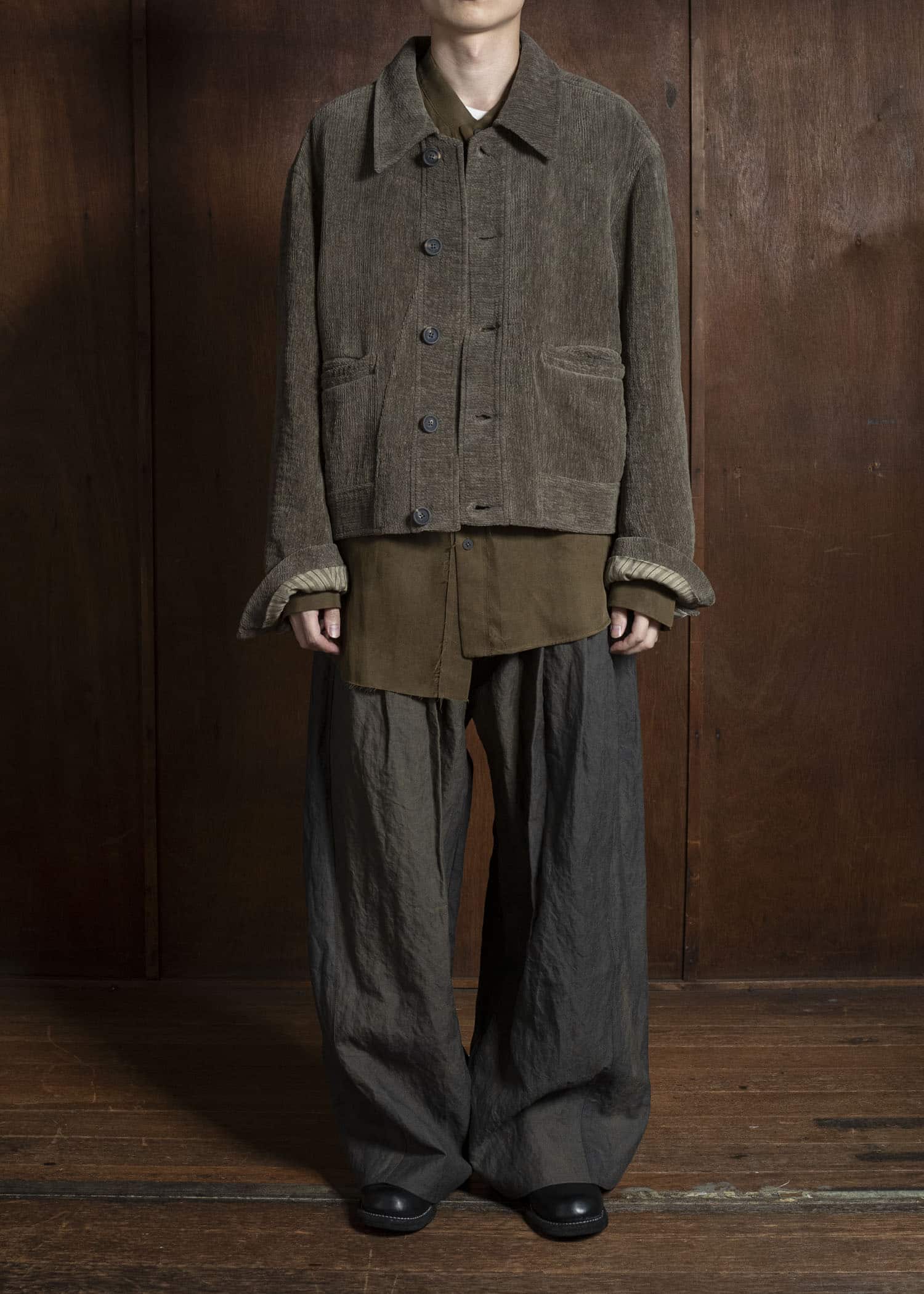 ZIGGY CHEN 0M2530946 CHENILLE CLOTH CROPPED WORKER JACKETS 82