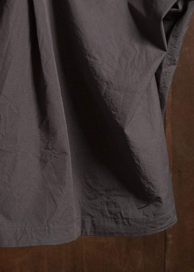 JAN-JAN VAN ESSCHE JACKET#65 HOODED JACKET WITH DOUBLE PATCH POCKETS, UNLINED Cotton Silk Canvas | Old Mahogany