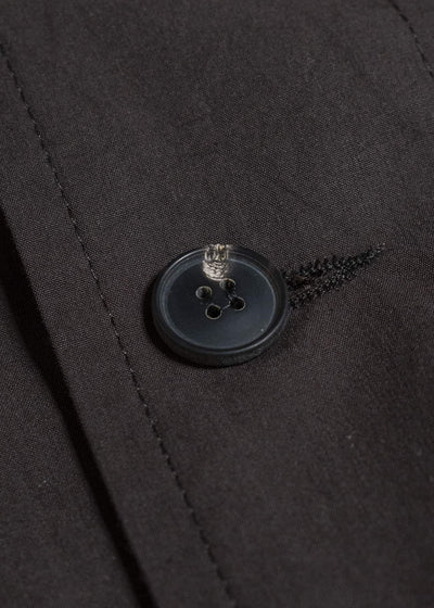 JAN-JAN VAN ESSCHE JACKET#65 HOODED JACKET WITH DOUBLE PATCH POCKETS, UNLINED Cotton Silk Canvas | Old Mahogany